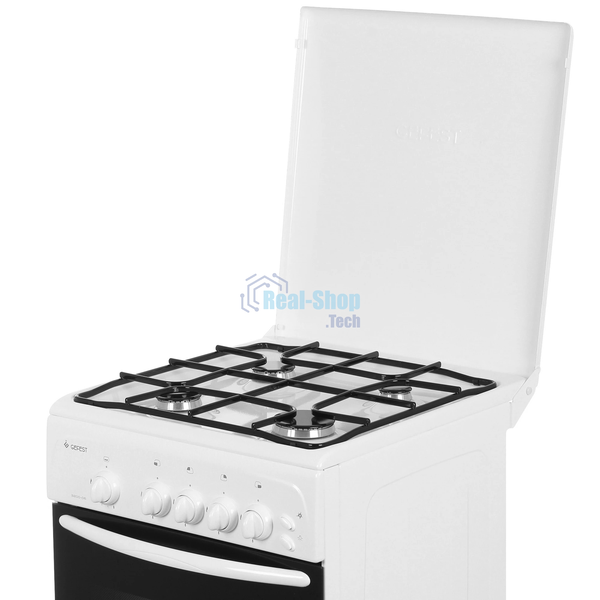 Плита газовая Gefest ПГ 3200-06 белый, конфорок 4 шт, духовка 42 л, 50 см x 85 см x 57 см