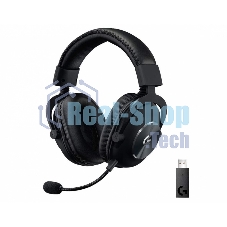 Гарнитура проводная с микрофоном Logitech Pro X LIGHTSPEED черный мониторные BT оголовье (981-000907)