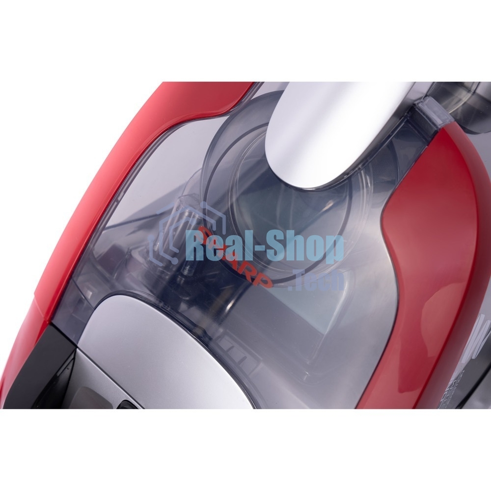Пылесос Sharp ECNB16RR красный, 320/1600 Вт, уборка сухая, пылесборник контейнер 1 л