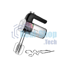 Миксер BRAYER, 800 Вт, 5 скор.реж, турбо,насад. венчики, насад для взбивания