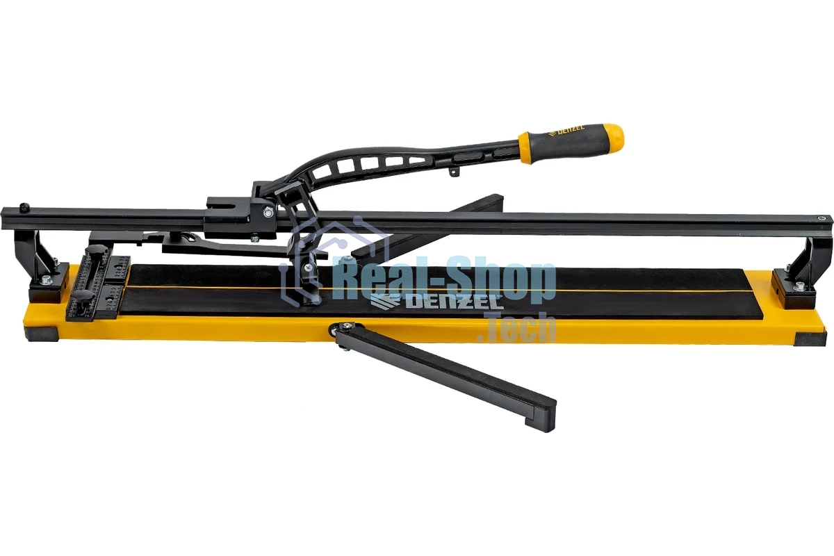 Плиткорез рельсовый Denzel 800х16мм, каретка на подш., стальная станина, усил. рукоятка-пенал
