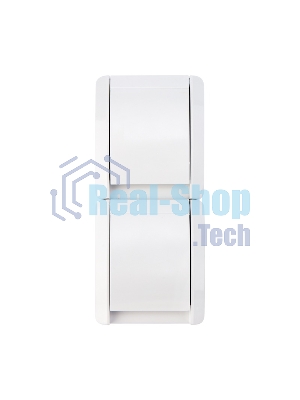Блок вертикальный 2 розетки (керамика) Kranz INDUSTRIAL IP54 с заземлением, о/у, белый