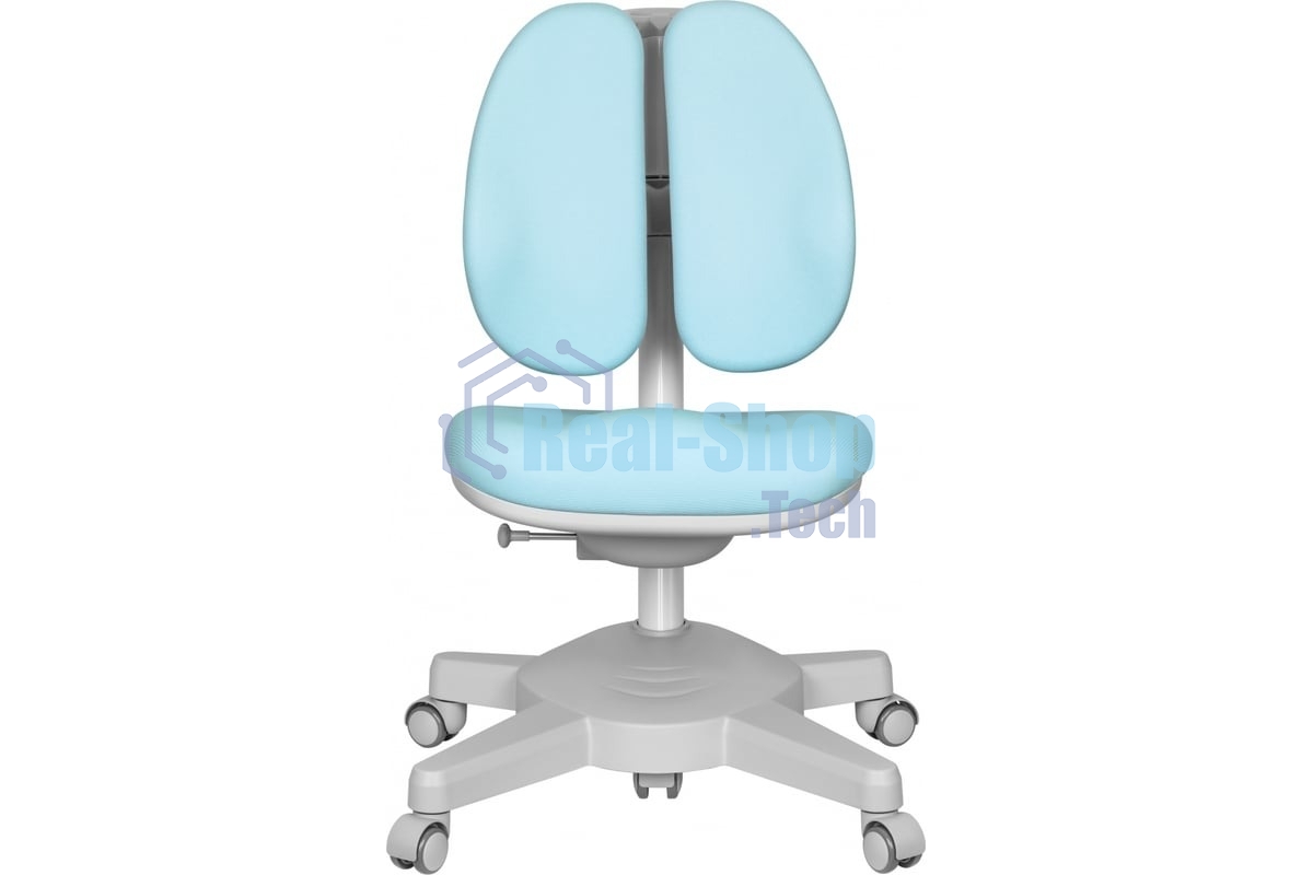 Кресло детское Cactus CS-CHR-3604BL голубой крестов. пластик серый