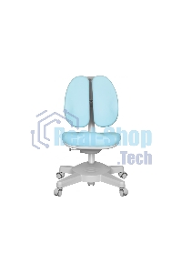 Кресло детское Cactus CS-CHR-3604BL голубой крестов. пластик серый