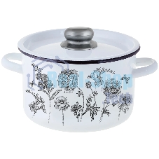 Кастрюля Appetite 1с16с/1 JE TAIME с крышкой, эмалированная сталь, цилиндрическая 2,9 л