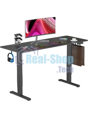 Стол компьютерный Cactus CS-EDL-BBK черный, столешница ДСП, каркас черный