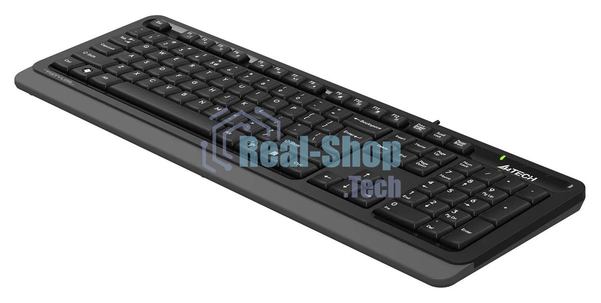 Клавиатура проводная A4Tech Fstyler FKS10, USB, черный/серый