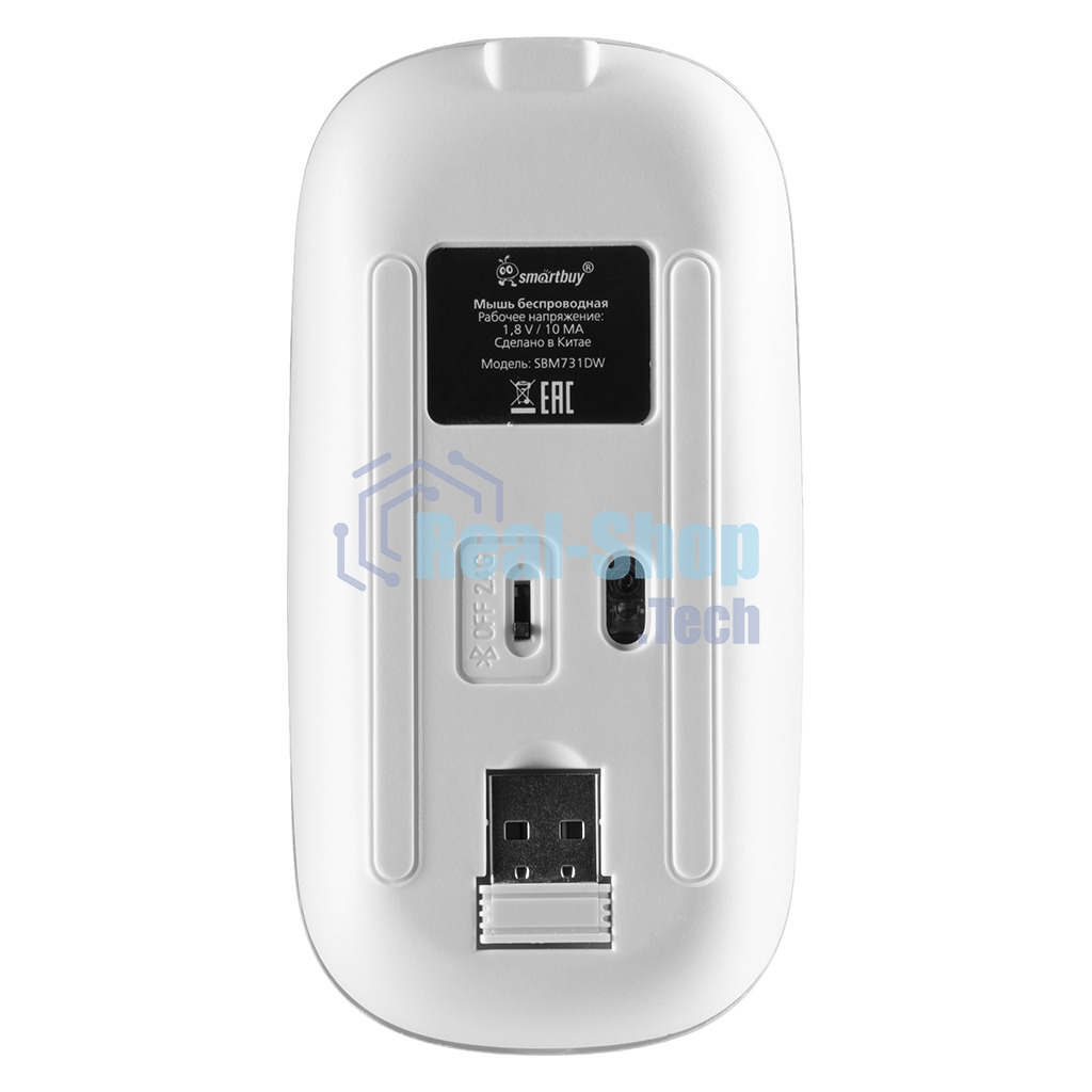 Мышь беспроводная Dual BT+USB с зарядкой Smartbuy X31 белая (SBM731DW) /100.  