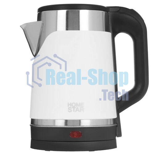 Чайник электрический Homestar HS-1043 1.7л, нержавейка и пластик, двойной корпус, белый
