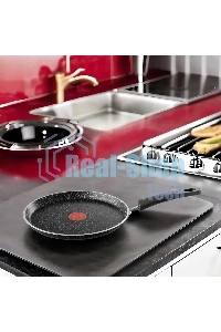 Сковорода блинная Tefal Rock 04235525 круглая 25см покрытие: Mineralia ручка несъемная (без крышки) черный