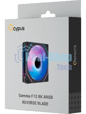 Вентилятор для корпуса Ocypus Gamma F12 ARGb REVERSE BLADE BK (Gamma-F12-BK1AM01X-GL)