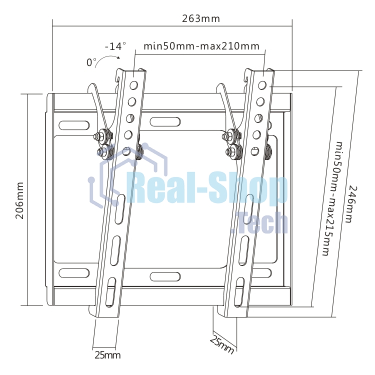 Кронштейн ЖК наклонный 17-43