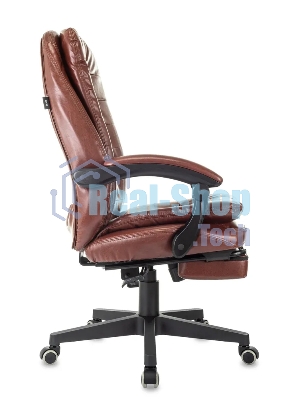 Кресло Бюрократ T-9950MSG-F/BROWN-PU коричневый, экокожа