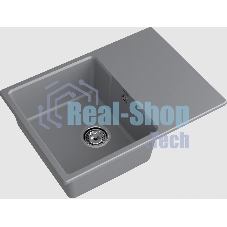 Мойка GranFest Urban 668L темно-серый 1-чаша+крыло 680x490мм, монтаж: врезной, материал: кварц