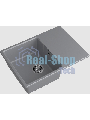 Мойка GranFest Urban 668L темно-серый 1-чаша+крыло 680x490мм, монтаж: врезной, материал: кварц