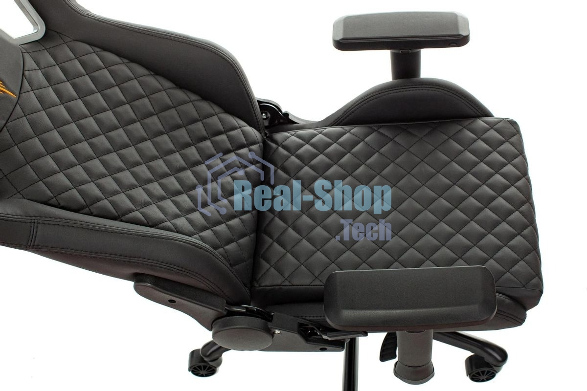 Кресло игровое Knight TITAN черный ромбик эко.кожа с подголов. крестовина металл