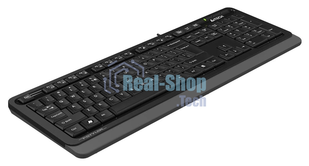 Клавиатура проводная A4Tech Fstyler FKS10, USB, черный/серый