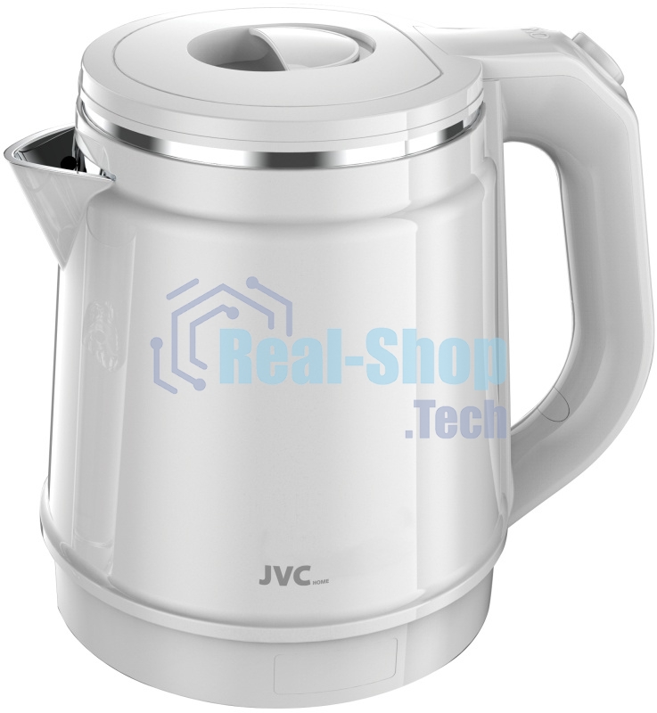 Электрочайник JVC JK-KE1810 белый, 1.8 л, 2400 Вт, скрытый нагревательный элемент, поддержание температуры