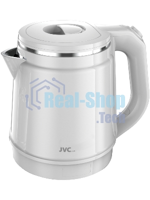 Электрочайник JVC JK-KE1810 белый, 1.8 л, 2400 Вт, скрытый нагревательный элемент, поддержание температуры