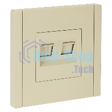 Розетка компьютерная IEK FORTE&PIANO FP434 2-ая RJ45 кат.6 ваниль