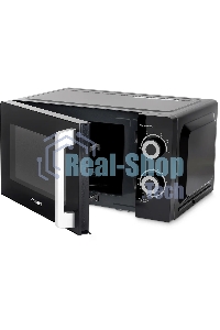 Микроволновая печь Hyundai HYM-M2054 черный/серебристый, 20 л, 700 Вт, переключатели - поворотный механизм