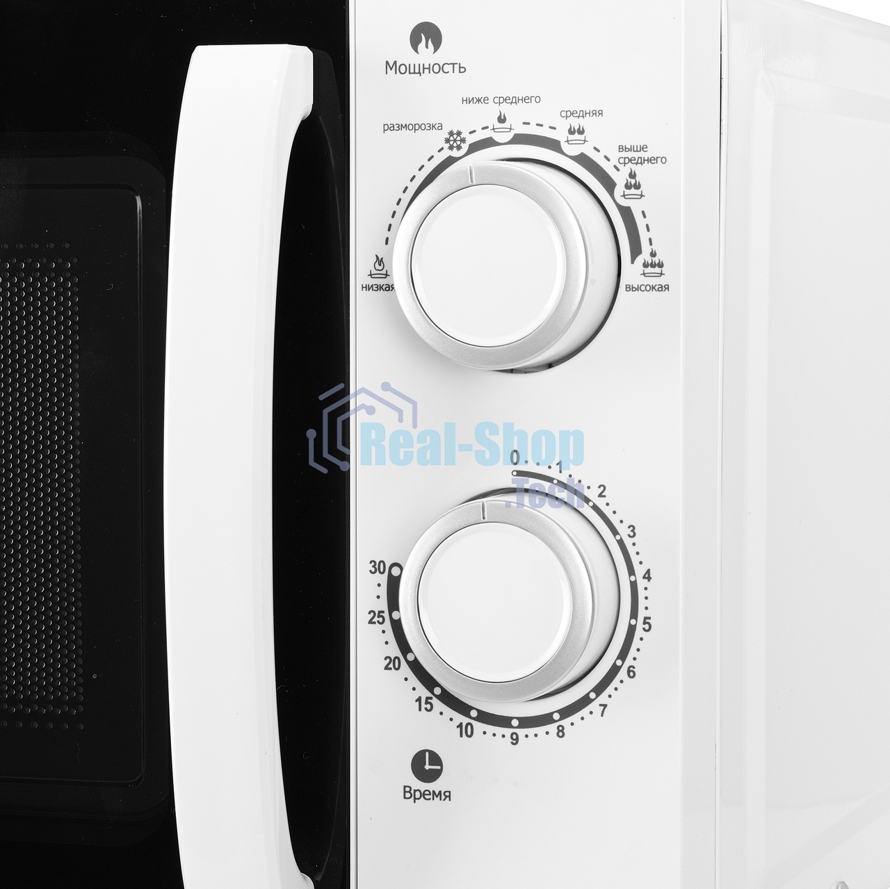 Микроволновая печь Kraft KF20MW7W-102M белый, 20 л, 700 Вт, переключатели - поворотный механизм