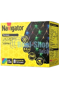 Гирлянда Navigator NGF-N01-240RGbY-12-2x1.5m-230-TR-IP44