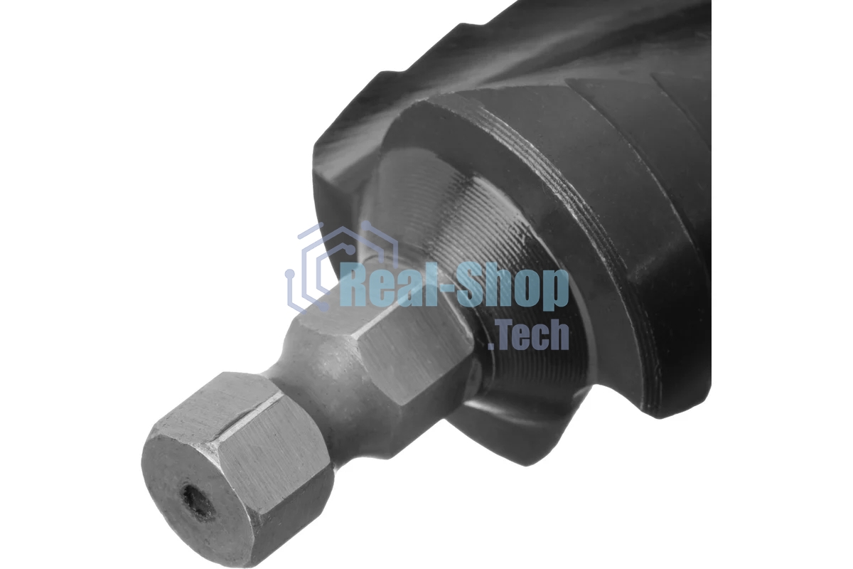 Сверло ступенчатое Denzel 6-8-10-12-14-16-18-20-22-24-26-28-30мм, Р6М5, 6-гр. хвостовик 723604