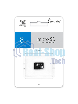 Флеш карта Micro SDHC 8Gb Smartbuy Сlass 4 (без адаптеров)