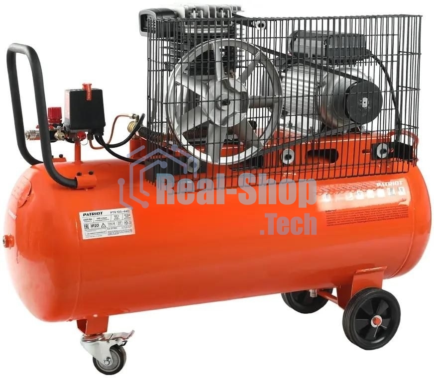 Компрессор поршневой Patriot PTR 100-440I масляный 440л/мин 100л 2200Вт оранжевый