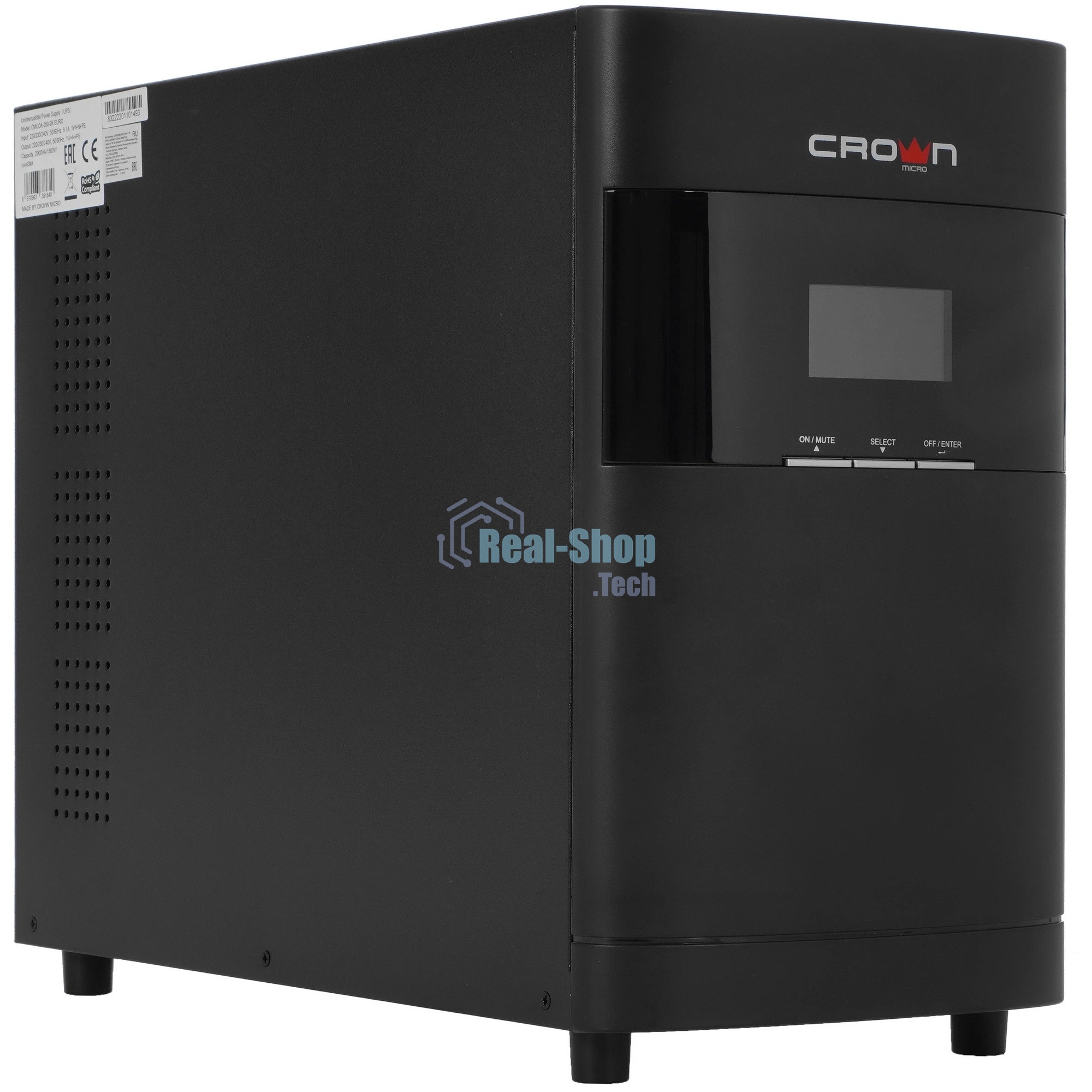 Источник бесперебойного питания Crown CMUOA-350-2K EURO/2000 ВА/1800 Вт/4 х CEE 7 (евророзетка)