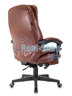 Кресло Бюрократ T-9950MSG-F/BROWN-PU коричневый, экокожа