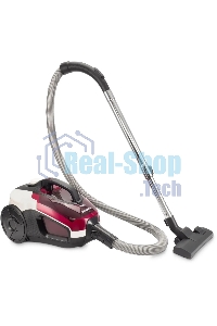 Пылесос Hyundai HYV-C3370 белый/красный, 380/2400 Вт, уборка сухая, пылесборник контейнер 3.5 л