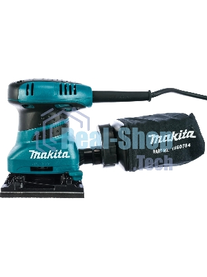 Шлифовальные машины Makita BO4555 ВШМ, 200Вт,114х102мм,14000об\м,ампл-1.5мм,1.1кг,кор,п\сборник,зажим\липучка