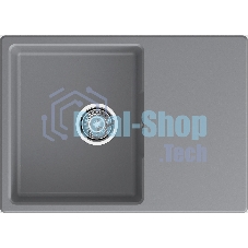 Мойка GranFest Urban 668L темно-серый 1-чаша+крыло 680x490мм, монтаж: врезной, материал: кварц