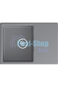 Мойка GranFest Urban 668L темно-серый 1-чаша+крыло 680x490мм, монтаж: врезной, материал: кварц