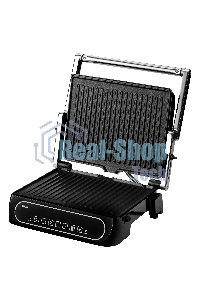 Гриль электрический BBK BEG3001 2000 Вт, черный/металлик