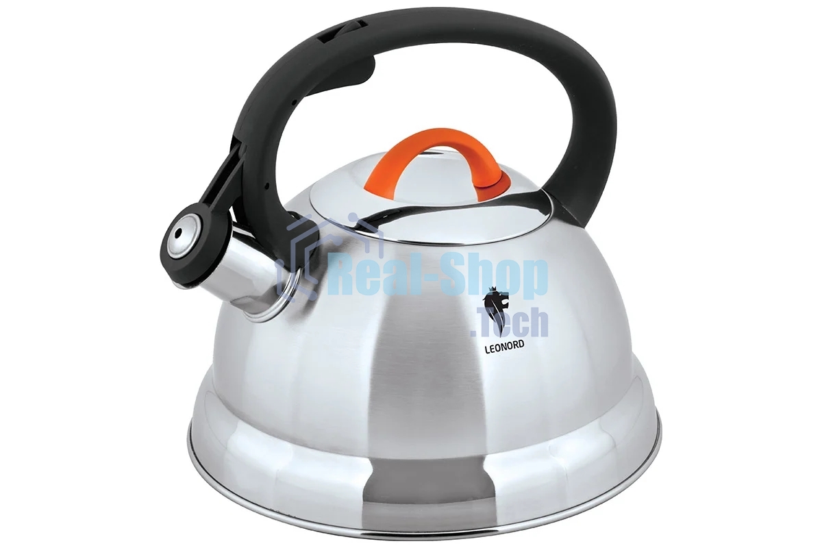 Чайник для плиты LEONORD Freundlich-3001QS из нержавеющей стали со свистком, 2,3л (в уп. 6 шт)