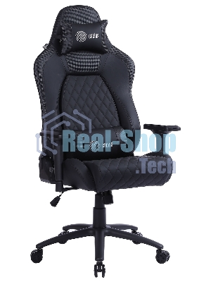 Кресло игровое Cactus CS-CHR-130-M, массажное, с подголовником, черный