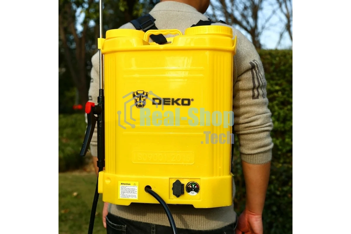 Опрыскиватель Deko DKSP10 16л желтый (065-0954)