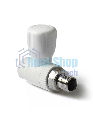 Кран шаровой 25 х 3/4' прямой для радиатора полипропиленовый PPR белый