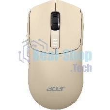 Мышь беспроводная Acer OMR312 бежевый, 3200 dpi, радиоканал, Bluetooth, USB, кнопки - 5