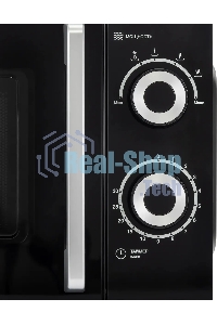 Микроволновая печь Hyundai HYM-M2054 черный/серебристый, 20 л, 700 Вт, переключатели - поворотный механизм