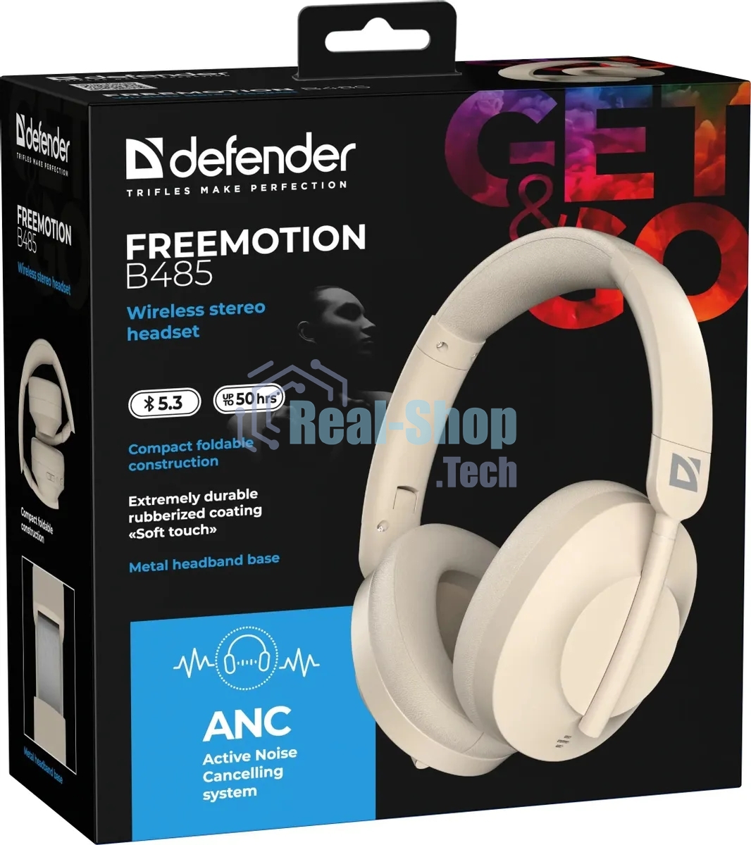 Беспроводная гарнитура Defender FreeMotion B485 бежевый