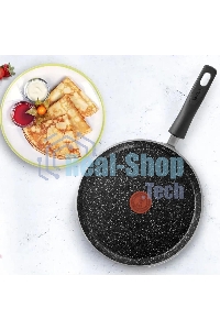 Сковорода блинная Tefal Rock 04235525 круглая 25см покрытие: Mineralia ручка несъемная (без крышки) черный