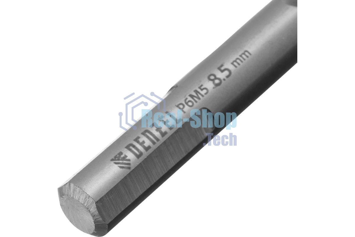 Сверло спиральное по металлу Denzel 8,5 x 117мм, Р6М5, Golden Tip