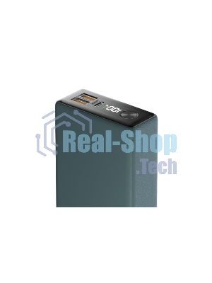 Портативный аккумулятор OLMIO QX-20, 20000mAh, 22.5W, QuickCharge3.0/PowerDelivery, LCD, темно-зеленый