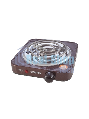 Плита настольная электрическая Centek CT-1508 Siberia коричневый, 1 кВт, ТЭН, конфорки - 1, эмаль, поворотные переключатели