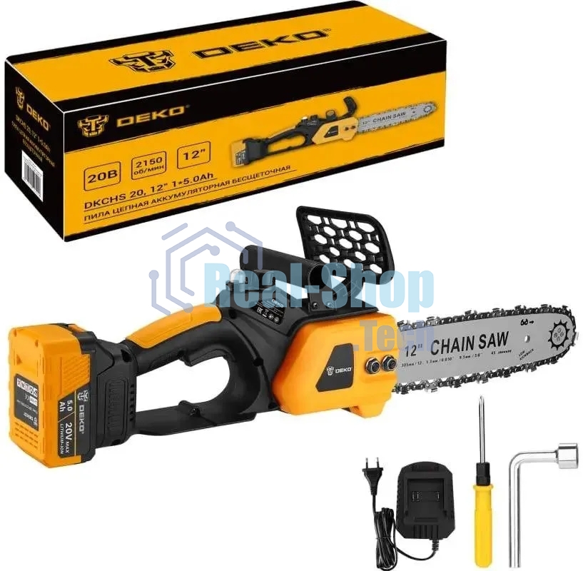 Электрическая цепная пила Deko DKCHS 20-12 дл.шины:12