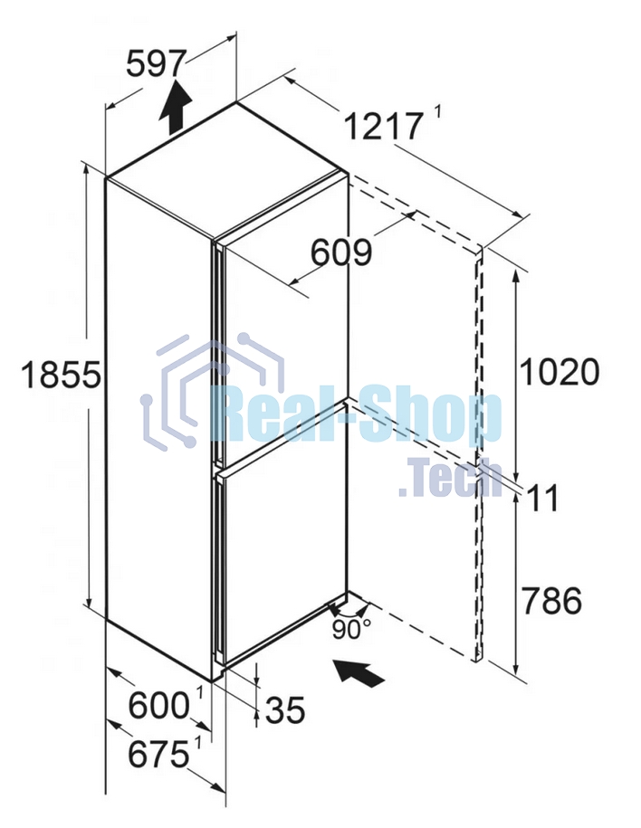 Холодильник Liebherr CNBDB 5223-22 001 черная нержавеющая сталь двухкамерный 225/94л морозилка снизу, No Frost